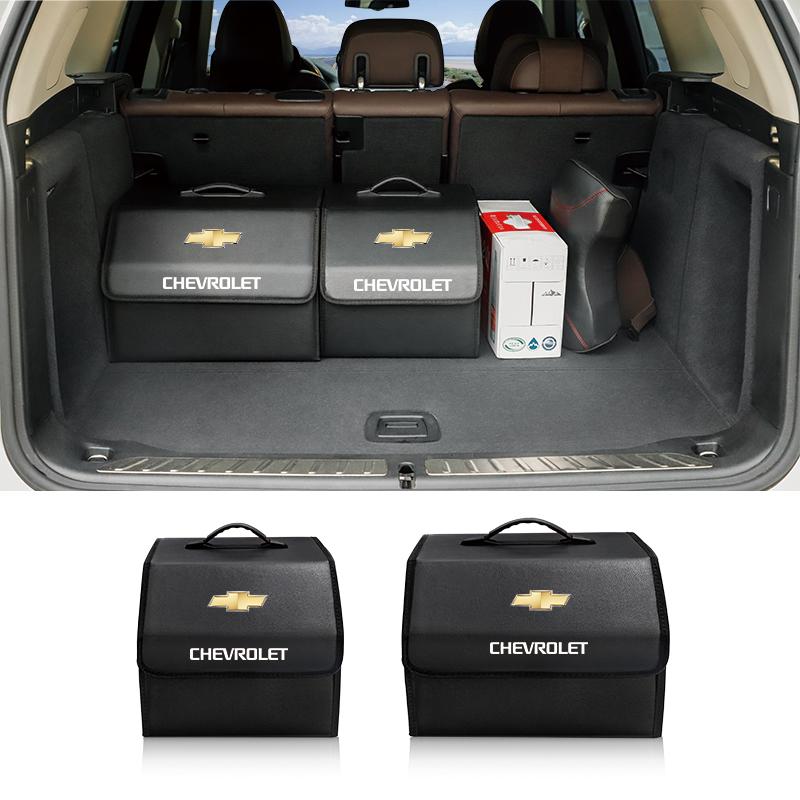 Car Trunk Storage Bag Leather Camping Box Collapsible For Chevrolet Z71 Aveo Impala Lacetti Malibu Sail SS Cruze Sonic Silverado