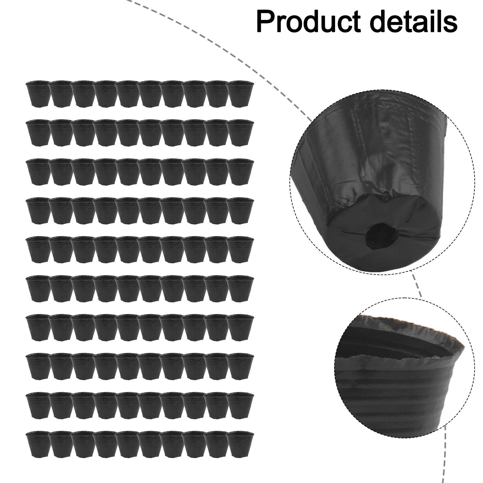 

100 Piece Garden Pot Set for Starting and Transplanting Featuring Thickened Plastic Construction and Drainage Support 6.5x6.5cm