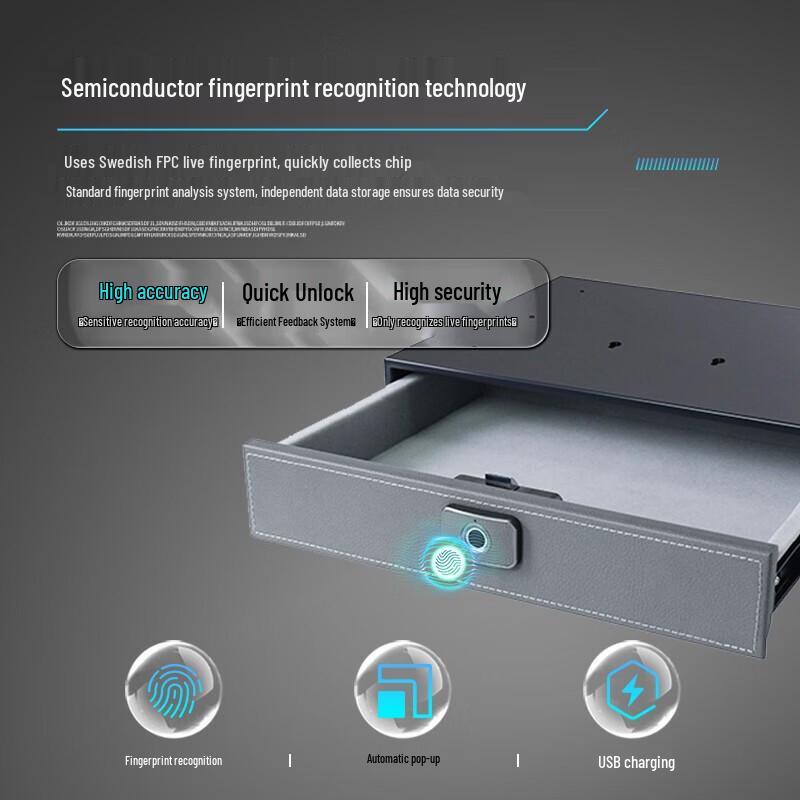 TIGER Fingerprint Hidden Drawer Safe