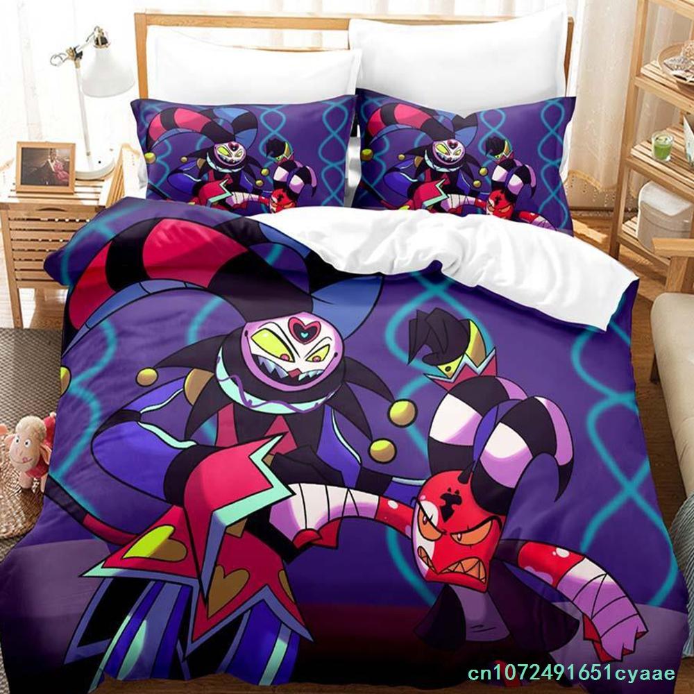 Blitzo Boss Bettwäscheset Einzelbett Zweibettbett Vollbett Queen Size King Size Bettwäscheset Erwachsenes Kinderzimmer Bettbezug-Sets Anime Bettwäsche-Set Bett