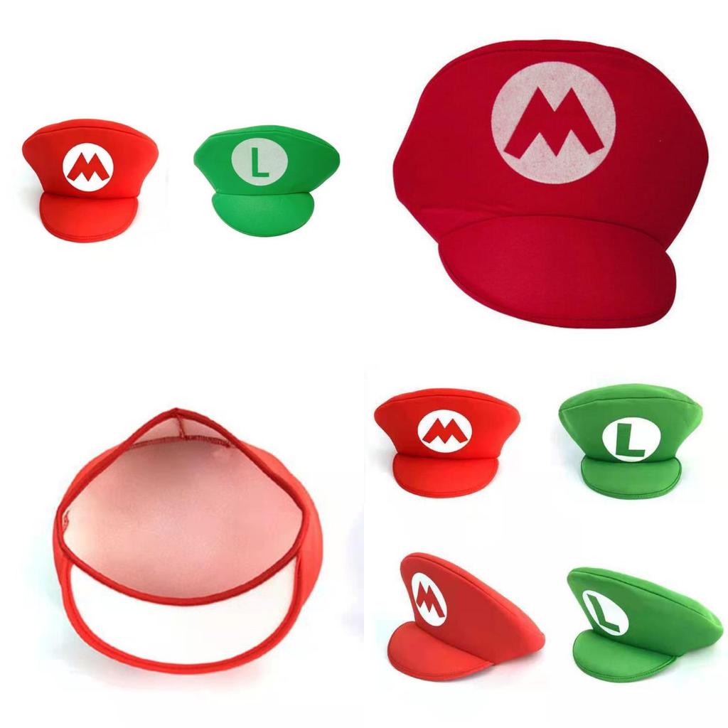Sombrero Unisex de Cosplay de Super Mario Luigi Bros Para Adultos y Niños Accesorios de Disfraz de Halloween
