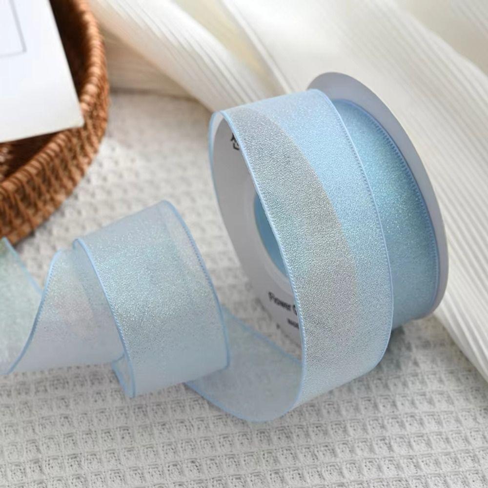 40mm 10 yards Fishtail Organza Ribbon Polyester DIY Gift Wrap  for Decorating Weddings