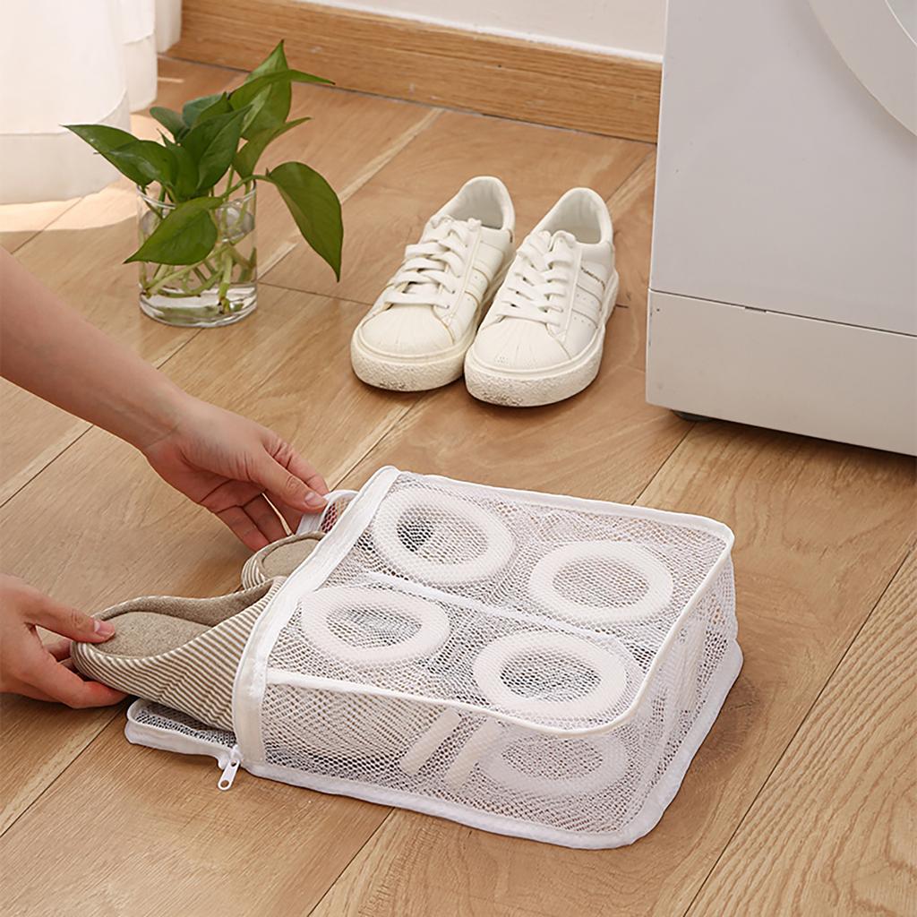 Schuhwaschmaschinenbeutel Doppelt Robuste Netzdesigns Passend für Sneaker bis Größe 13 Schützende Sportschuhe und Flache für den täglichen Gebrauch