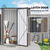 5ft x 3ft Metal Garden Storage Shed, Outdoor Tool Shed with Sloped Roof, Lockable Door for Tools, Equipment, Light Grey