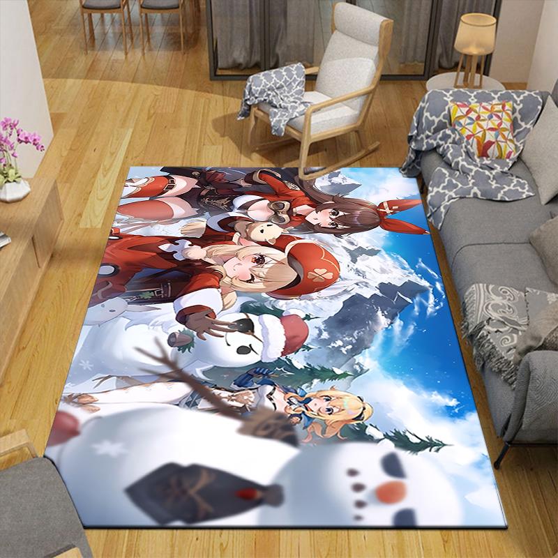 1Pc Winter Fantasy Adventure Rug, Office Carpet Indoor Outdoor Doormat, Non-Slip, Comfortable, Living, Christmas Halloween, Xmas Gift S1831