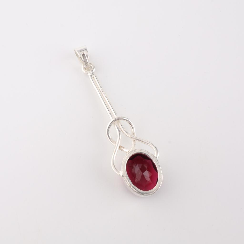 Pink Rubellite Gemstone 925 Sterling Silver Jewelry Handmade Pendant 1.79" PP-60-7
