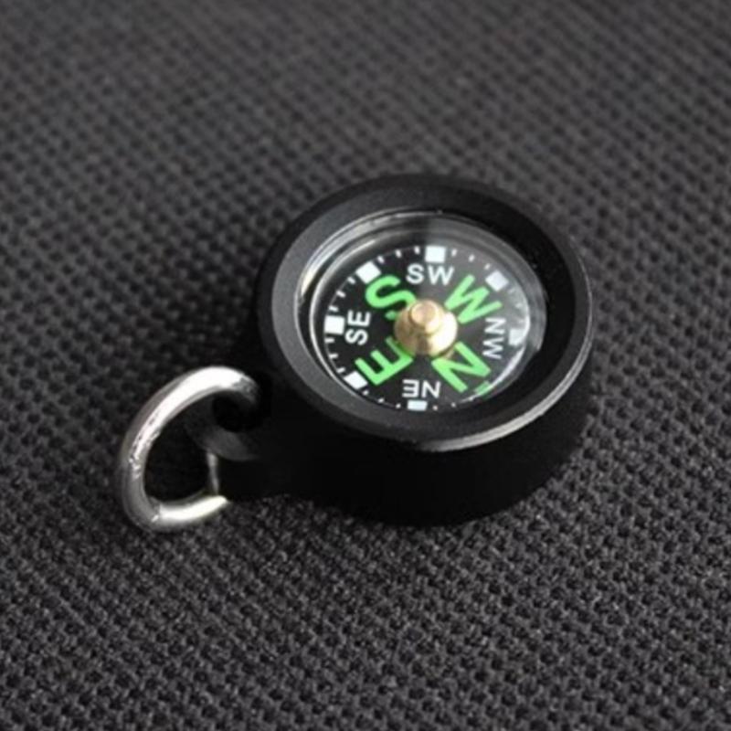 Mini Aluminum Alloy Compass Keychain Pendant Outdoor Hiking Camping Mini Portable Compass Bag Charm