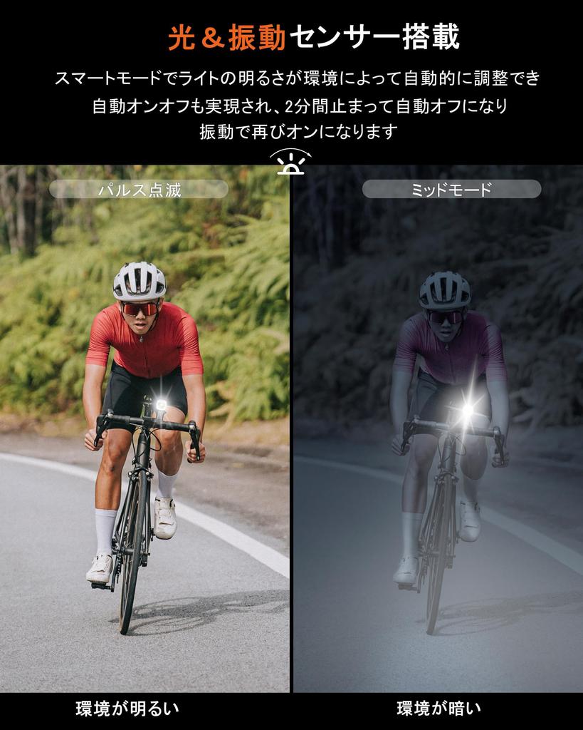 RAVEMEN K700 Bicycle Light, 700 Lumens, Automatic On/Off with Light