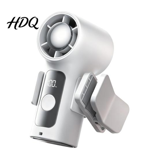 Lightweight Portable Fan Mini Clip-on Fan LED Display 6 Speed Cooling with белый