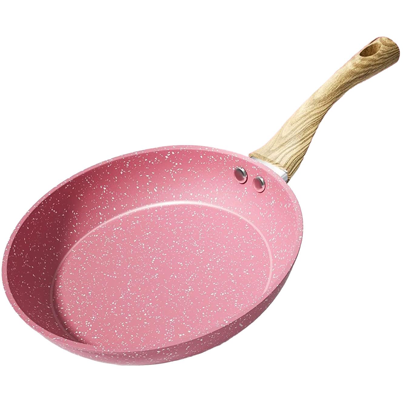 

Maifan Stone Pink Non Stick Pot Household Multifunctional Frying Pan And Soup Pot Gift Kitchen Accessories Cast Iron Cookware