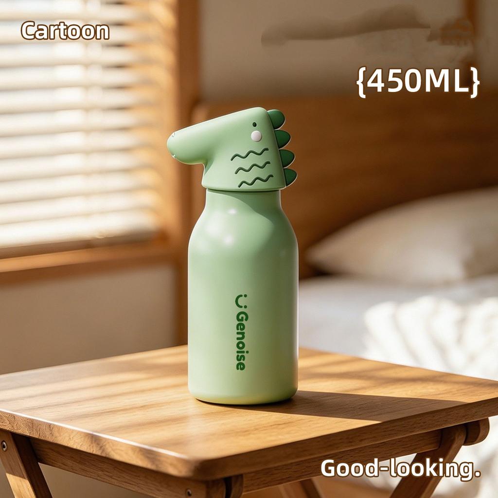 450ml Cute Cartoon Animal Kids Thermos Bottle 316 Stainless Steel Portable Water Flask for Students School Travel Gift