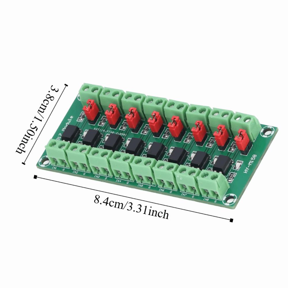2 Pcs 3.6-30V 8 Channel Optocoupler Isolation Board Photoelectric Isolated Module Signal Isolation