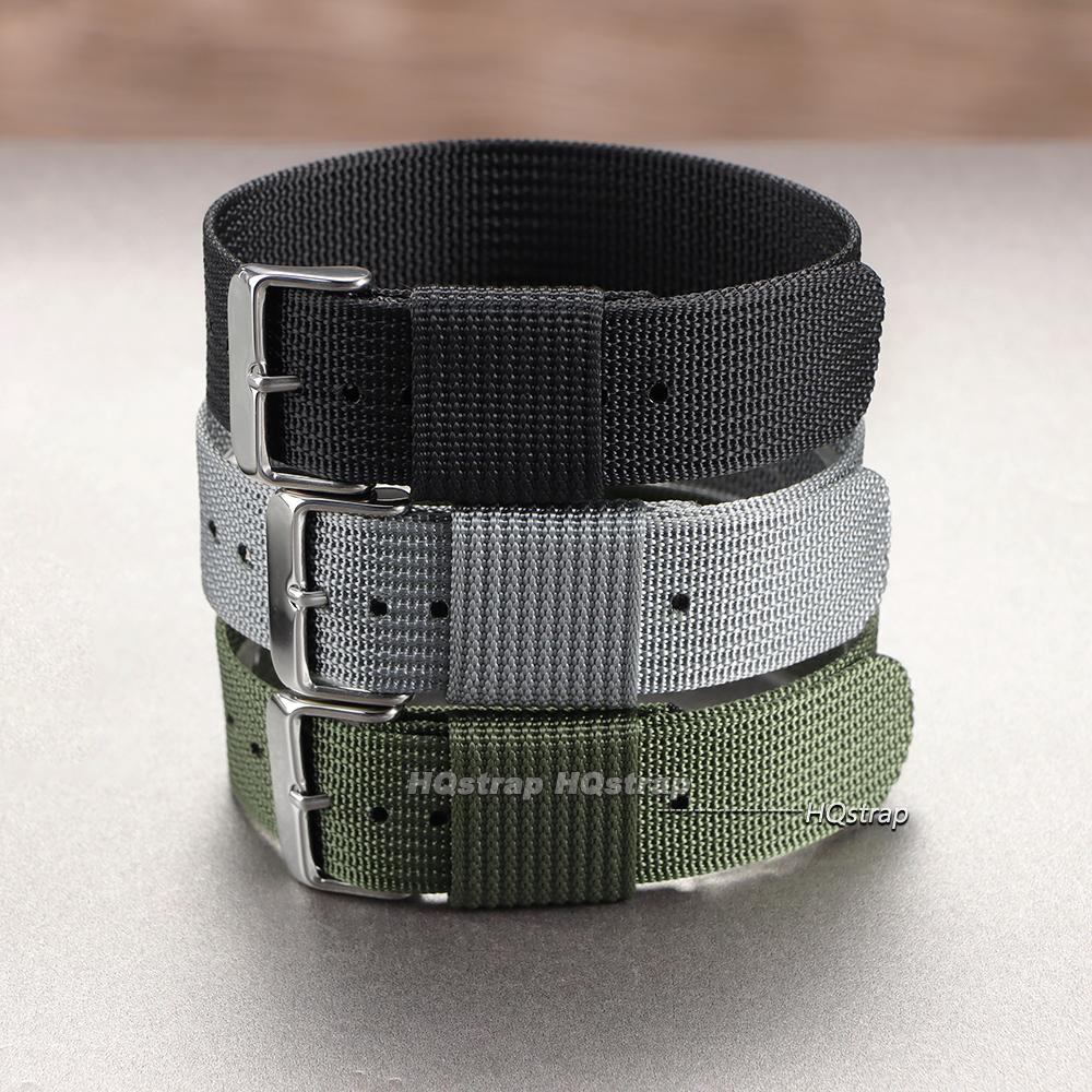 Ribbed Nylon 18mm 20mm 22mm Watch Band Men Women Straps Woven Canvas Bracelets Sport Wristbands Breathable Replacement Belt