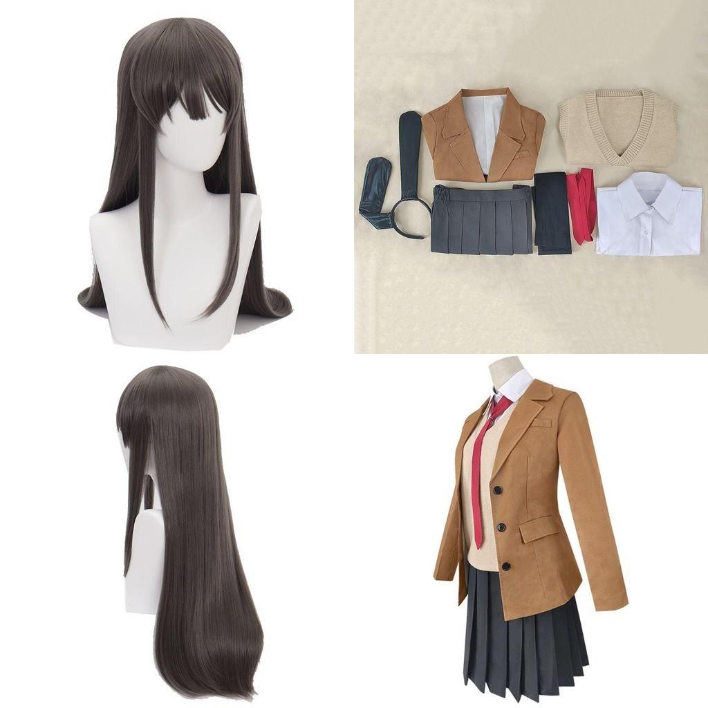Premium Seishun Buta Yarou Wa Bunny Girl Sakurajima Mai Cosplay Costume Full Set Outfit For Captivating Parties And Events