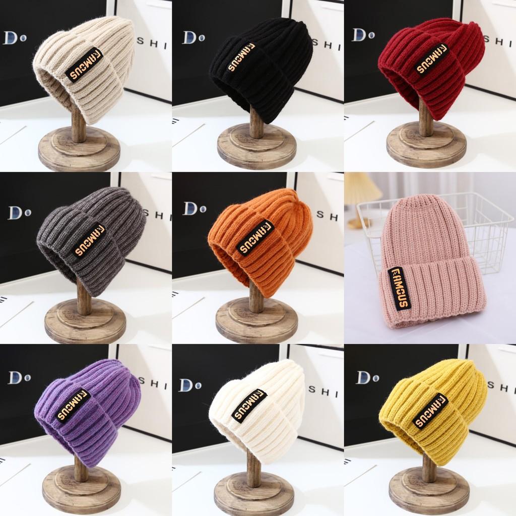 Winter Hat Knitted For Women With Letter Embroidery Korean Style For Daily Use