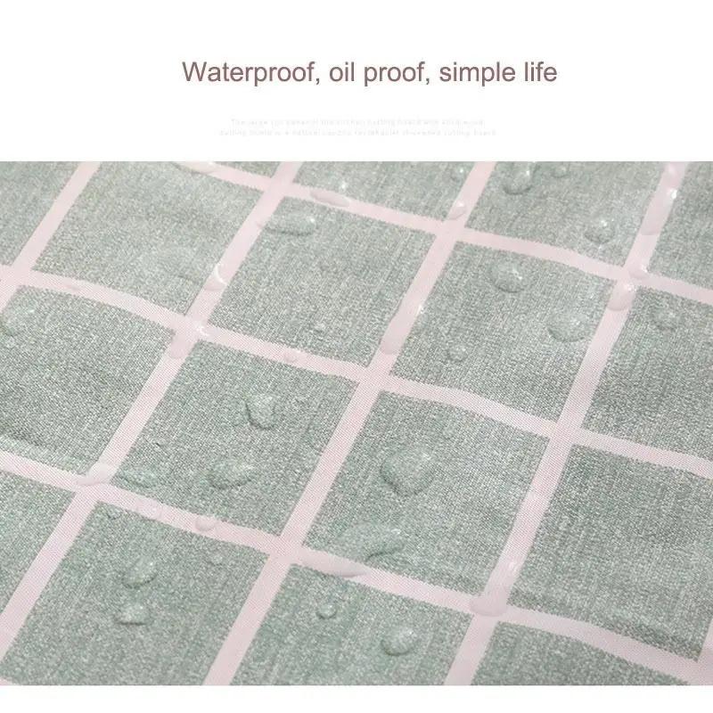 Household Fashion Simple Plaid Rectangular Oilproof Tablecloth Waterproof Table Cloth 137*180cm Accessories Home Decor