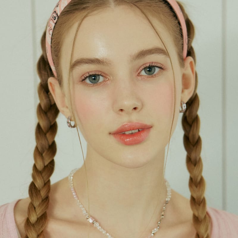 VVV Glitzer Doppelstern Klarperlen Halskette