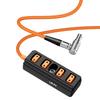 Power Cable Splitter 2 Pin Lemo Plug to 4 Ports D Tap Power Splitter for Select RED Camera
