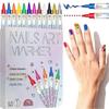 12-Piece Quick-Dry Nail Art Pen Set for DIY Drawing and Decoration, Vibrant Colors, Safe and Portable for Home Salon Use