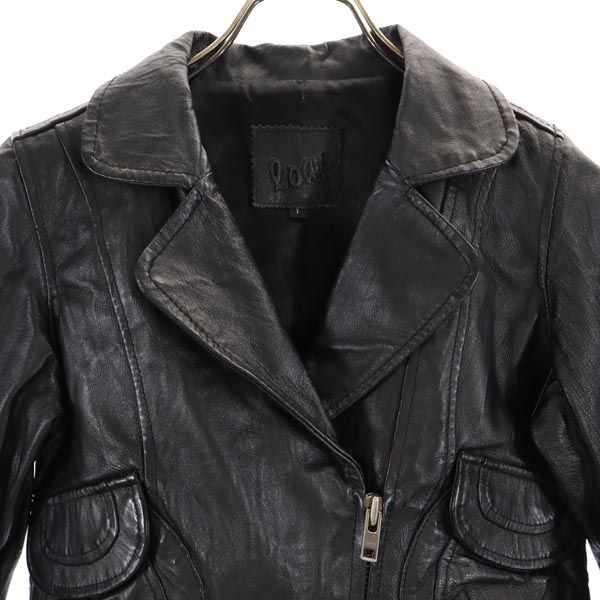 loaf Pigskin Short length leather jacket 1 black Women Used