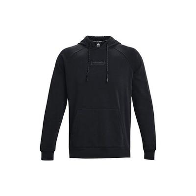 Solid Color Cotton Knit Hooded Training Sweatshirt Men Sweatshirt Black 1379684-001