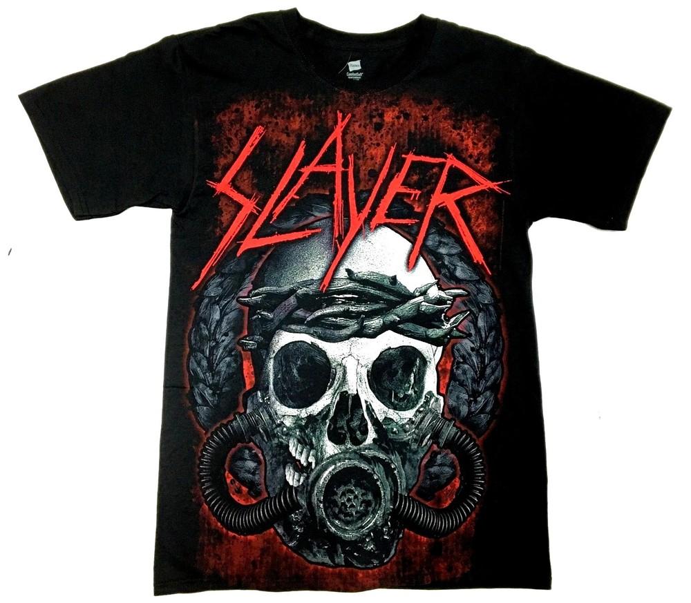 Футболка Slayer WORLD BLOOD MASK THORN SKULL НОВАЯ Оригинальный дизайн спереди и сзади Унисекс L