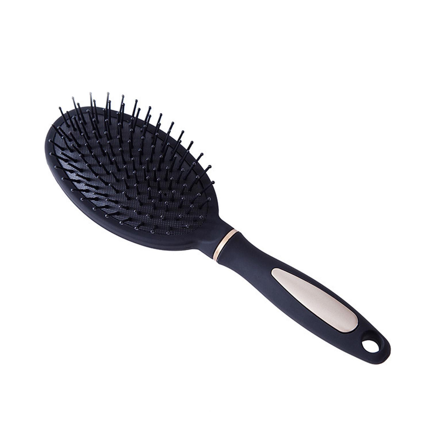 

Расческа с подушкой безопасности, расческа для завивки, для домашнего использования, расческа для массажа кожи головы, меридианы головы, специальная для женщин, для длинных волос, для прямых волос, антистатическая black