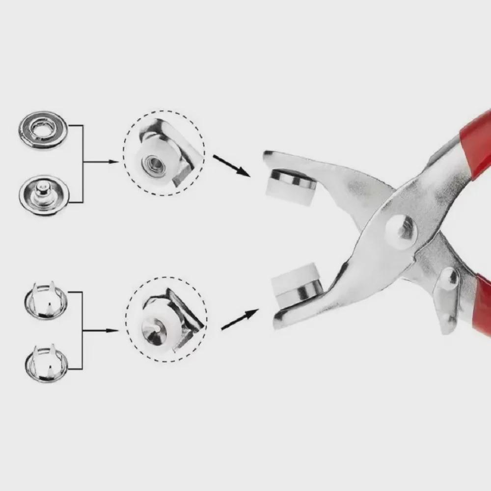 Five-Claw Concealed Snap Button Tool for Baby Clothes - Seamless Colored Metal Buckle Set