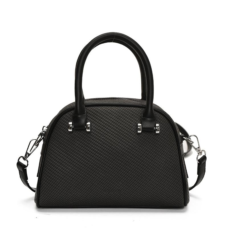 Spring Fashion Contrasting Color Portable Bowling Bag Women's New Spring and Summer Shoulder Messenger Bag Small Square Bag