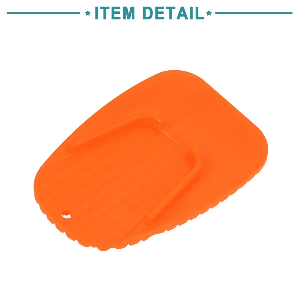 ACROPIX Motorcycle Kickstand Pad Support Plate Pad Parking Stand Side Stand Extension Pad Orange 4pcs