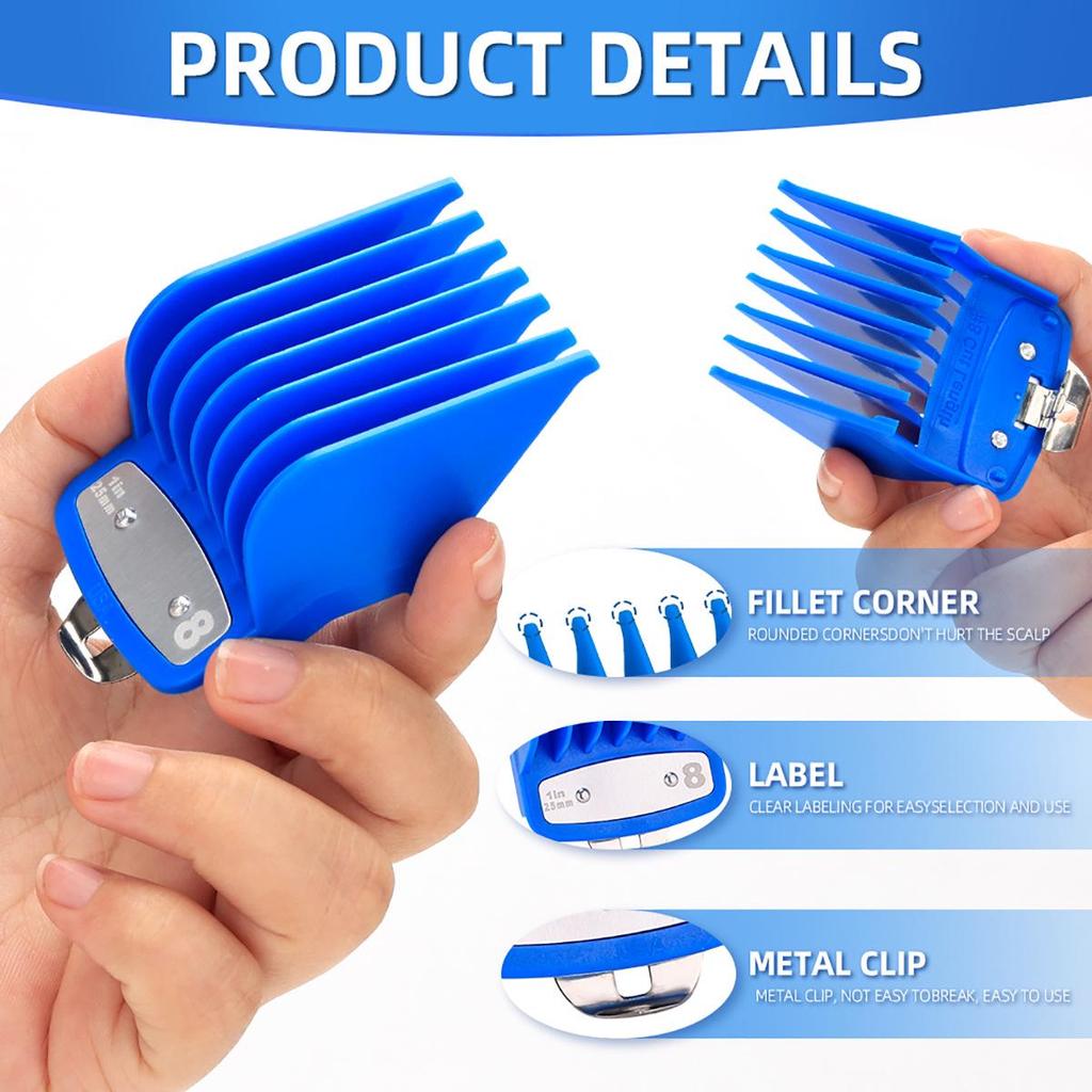 10-Piece Electric Clipper Guide Tool Set for Hairdressing and Barbering