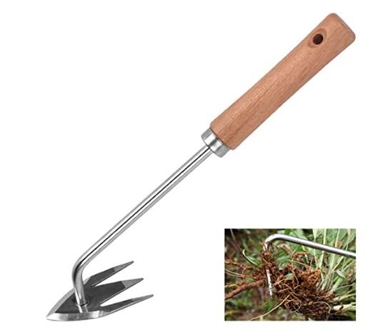 Multifunctional Weeder,Garden Rake Stainless Steel Weeding Loosen The Soil Shovel Agriculture Hoeing Tools
