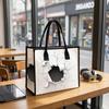 Cracked Hole Fashion Tote Bag Casual Daily Large Capacity Handbag for Shopping Travel Outdoor Use