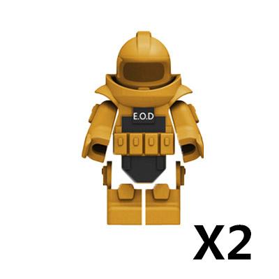 Military Building Blocks Figures Protective Bomb Disposal Suit EOD Special Forces Mine Detector Combination Bricks Toy Kids J019