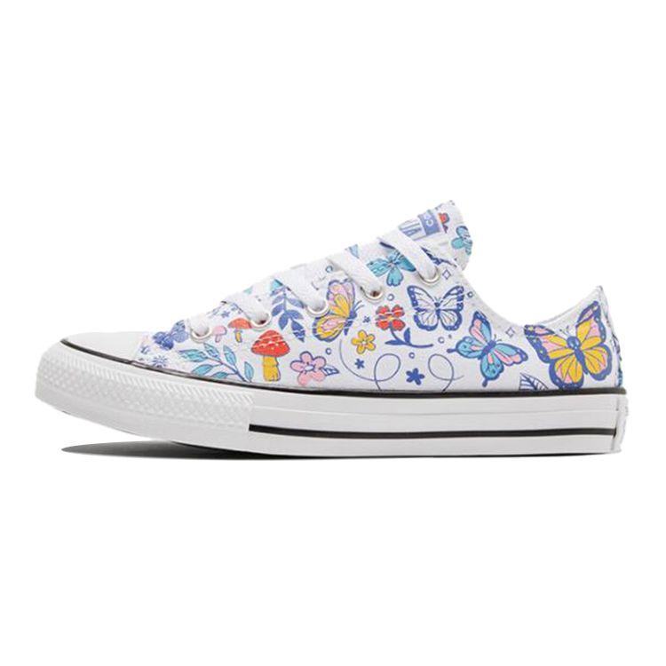 Converse All Star Series Comfortable Low Top Kids Canvas Shoes Printed White Multicolor Kids sneakers 670709C