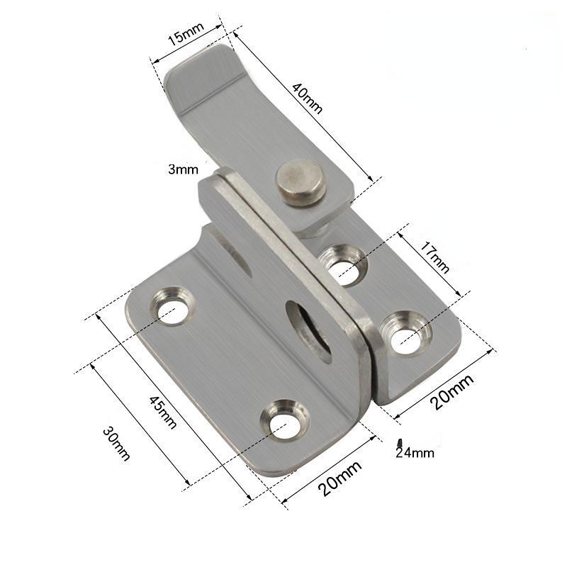 Stainless Steel Bolt Door Bolt Latch Wardrobe Drawer Sliding Door Latch Lock Buckle Anti-theft Door Bolt Lock Hasp Home Hardware