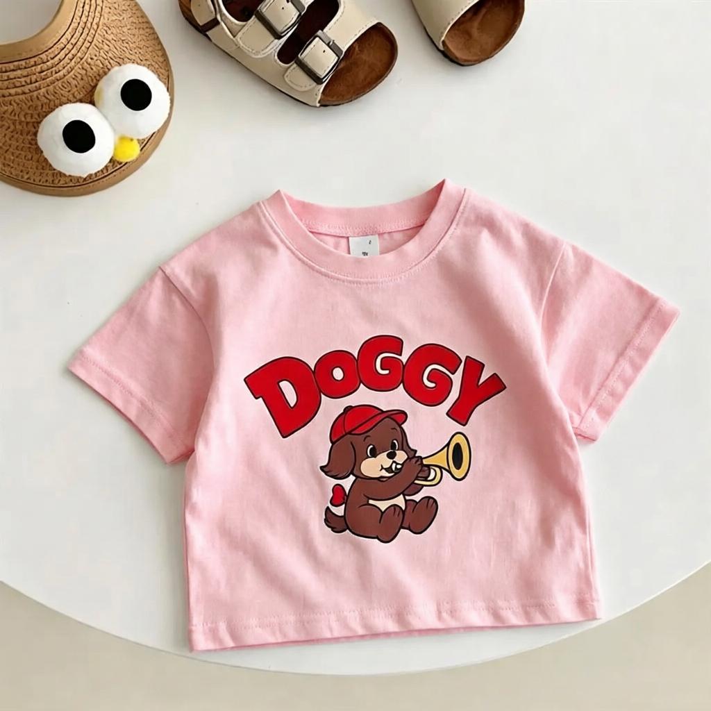 White Blue Tshirt For Boys And Girls Shortsleeved Tops New Design Tees Round Neck Base Shirt Toddler Loose Casual Clothing