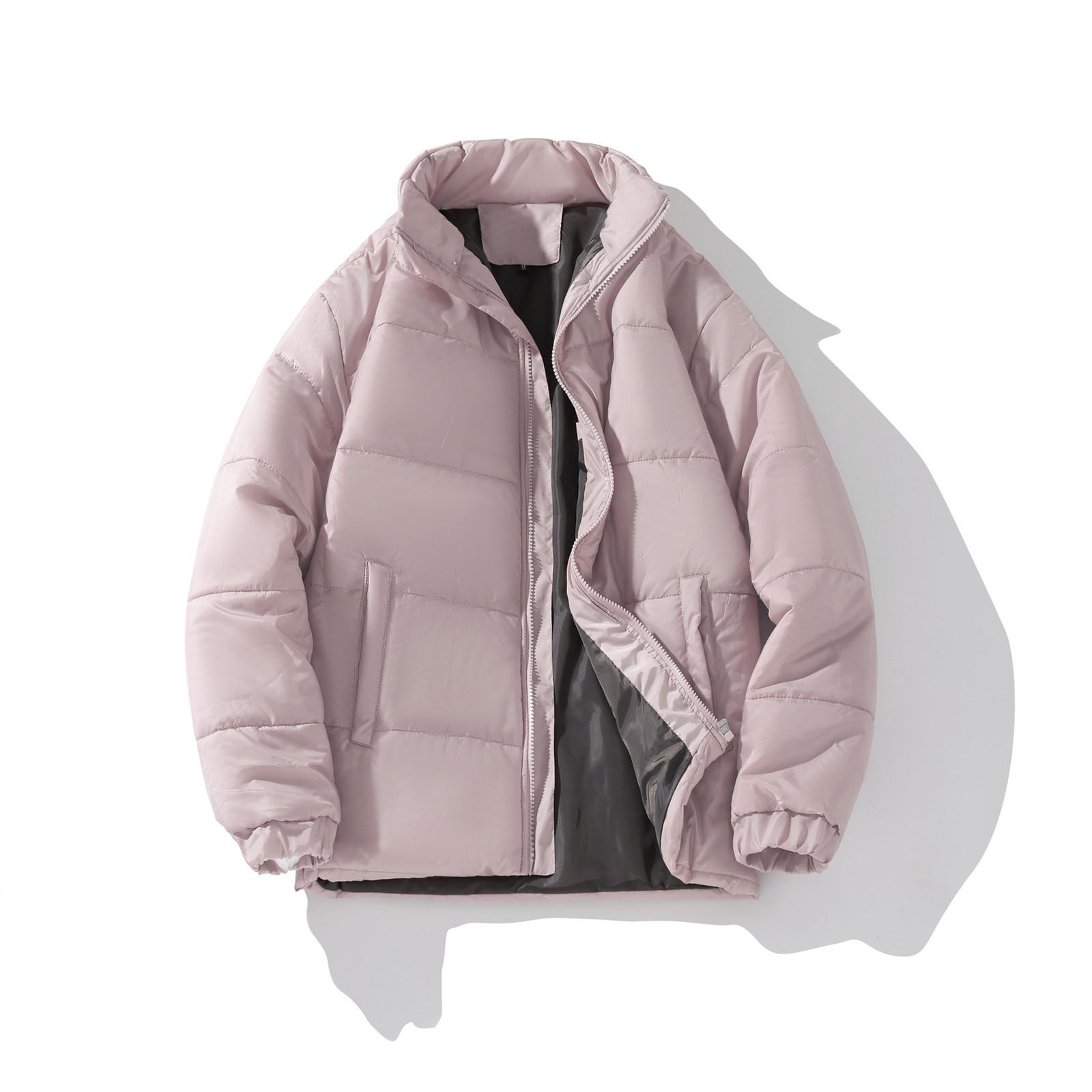 

Зимнее пальто, теплое облегающее толстое пальто, повседневная куртка, верхняя одежда, верхняя блузка XXXXL розовый