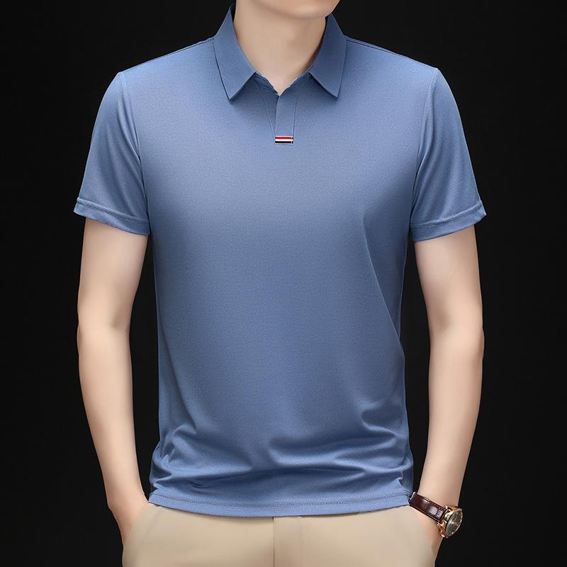 V-Neck Men'S Short Sleeve Polo Shirt Men'S Half Sleeve T-Shirt Men'S Top