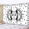 Black and White Sun Moon Mandala Home Decoration Tapestry Bohemian Decoration Hippie Bedroom Decoration Tapestry