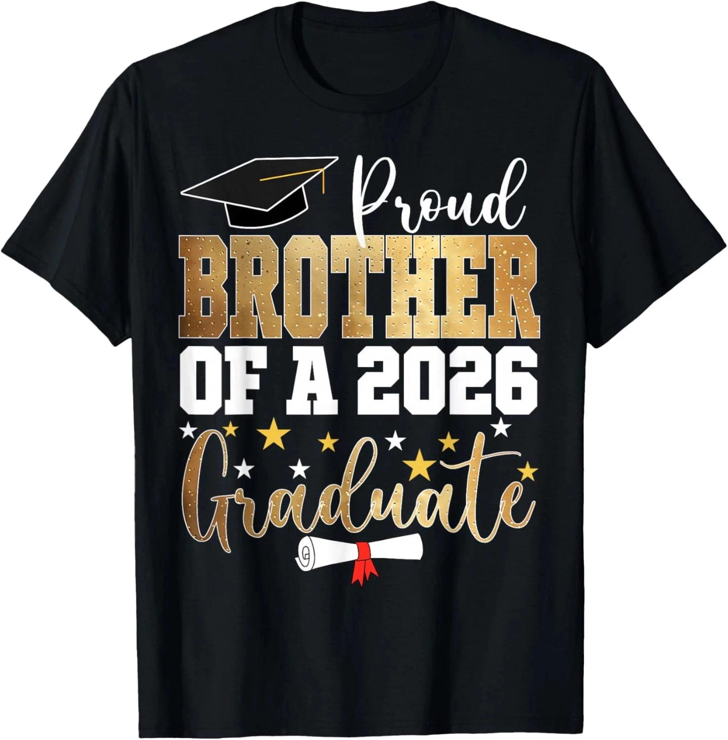 Proud Brother of A 2026 Graduate Brother Graduation 2026 Bro T-Shirt M