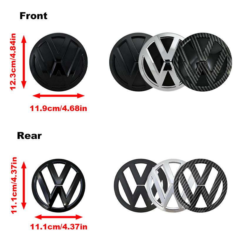 119mm 111mm ABS Car Front Grille Badge For VW 6C0853600 Volkswagen Polo 2014-2018 Rear Trunk Emblem Lid Logo Sticker Accessories ME2