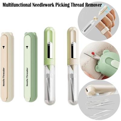 Needlework Double Head Needle Threader Embroidery Cross Stitch Multifunctional Picking Thread Remover DIY Sewing Accessories