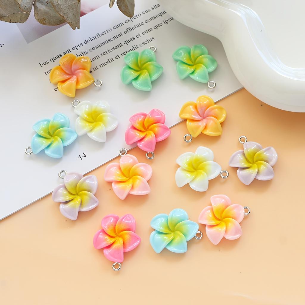 14Pcs Mix Resin Flower Charms Pendant For Jewelry Making Diy Necklace Bracelet Earrings Key Chain Accessories