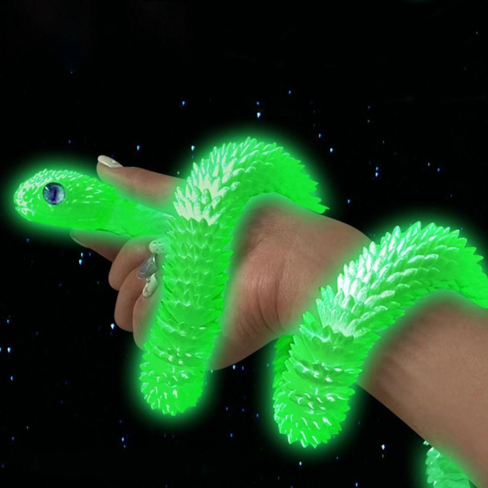 Creative Animal Simulation Model Rotatable 3D Printing Model 3D Printed Snake  Home Decor