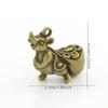 Zodiak Råtta Handtag Hänge med Mikro Skulptur Antik Brons Nyckelring Hänge