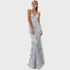 2025 European & American Women's Spaghetti Strap V-Neck Sequin Lace-up Evening Gown
