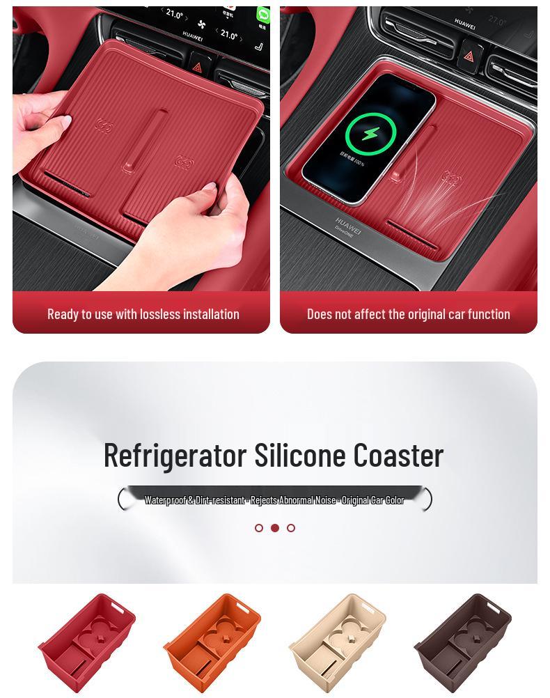 Fits 26 AITO M7/M8 Models: Central Control Wireless Charging Silicone Pad Upgrade Set
