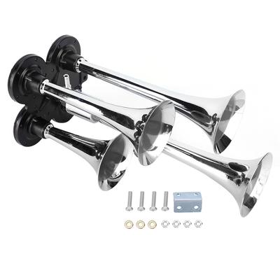 12V 130dB Τέσσερις Κόρνες Συμπαγές Κόρνα Αέρα Τρένου Φορτηγού