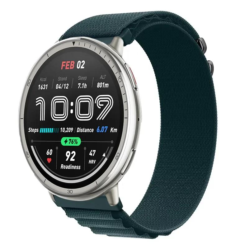 20mm 22mm Alpine Nylon Loop Strap For Amazfit Active 2 GTS 4 Min Sport Bracelet Correa Amazfit Bip 6 5 GTR 4 3 Balance Wristband